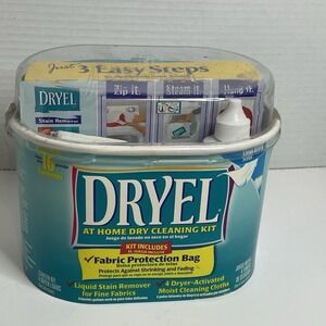 Dryel Original At Home Dry Cleaning Kit 4 Loads 16 Garments New NOS Clean Breeze